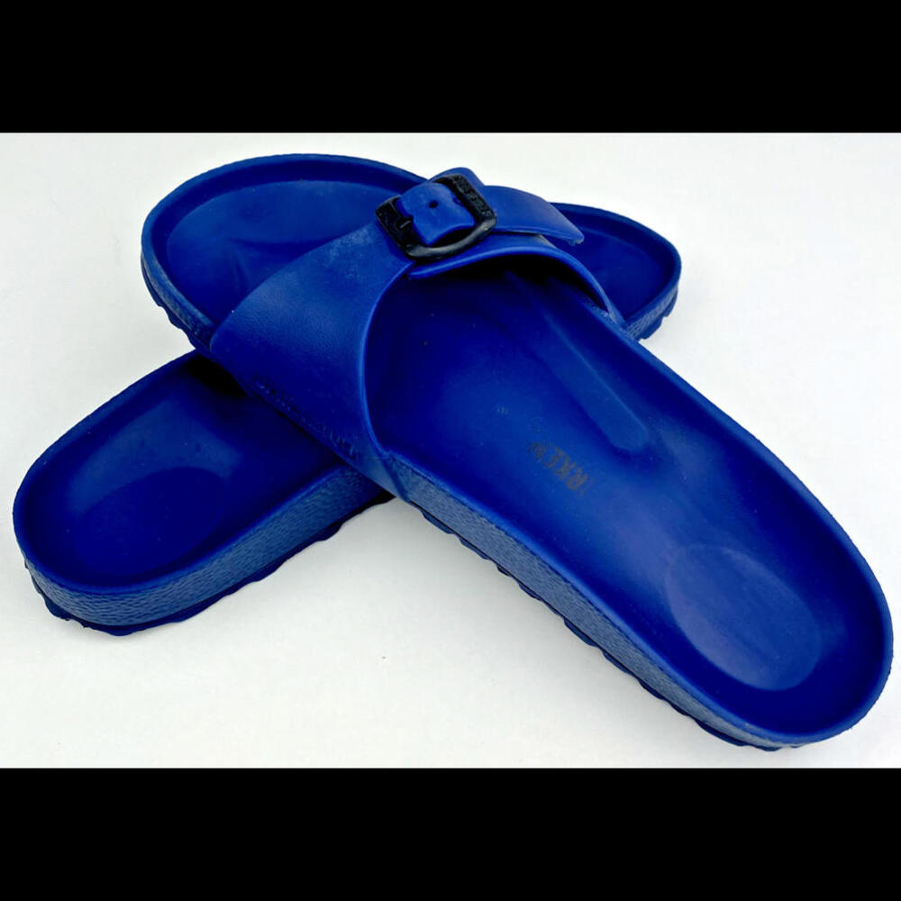 Birkenstock Madrid Eva Blue Sandals Rubber Slides Waterproof Unisex Size 39 READ